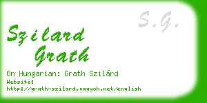 szilard grath business card